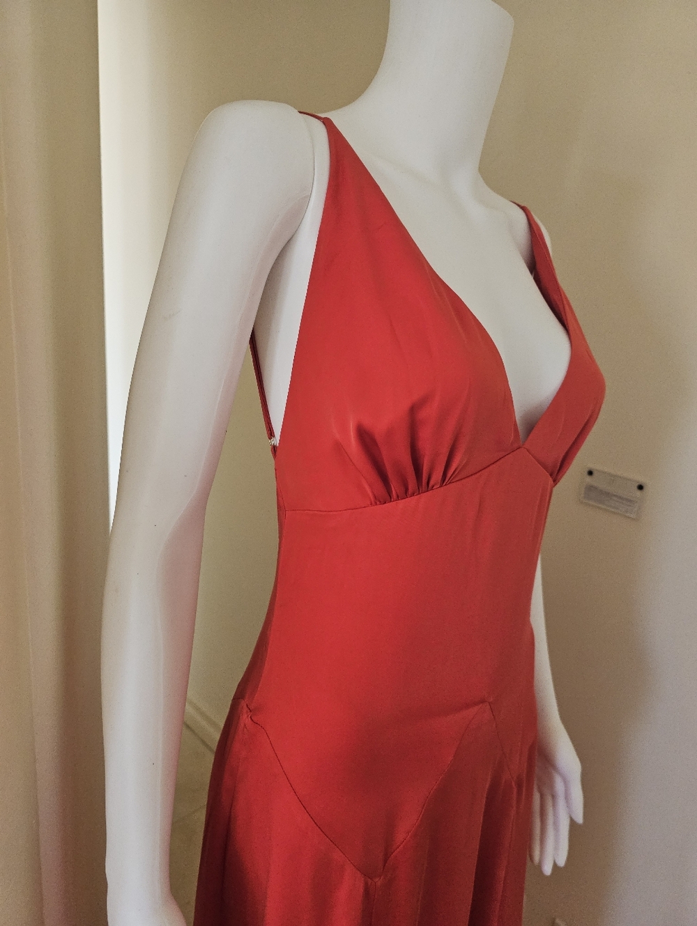 Meshki Kamala Low Back Satin Maxi Dress Small - Picture 10 of 16